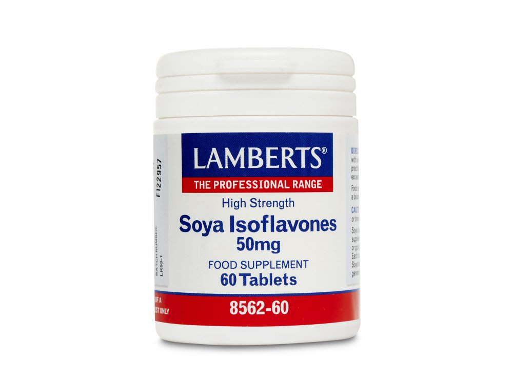 Lamberts Soya Isoflavones 50MG Συμπλήρωμα Διατροφής για Γυναίκες Κοντά στην Εμμηνόπαυση, 60tabs