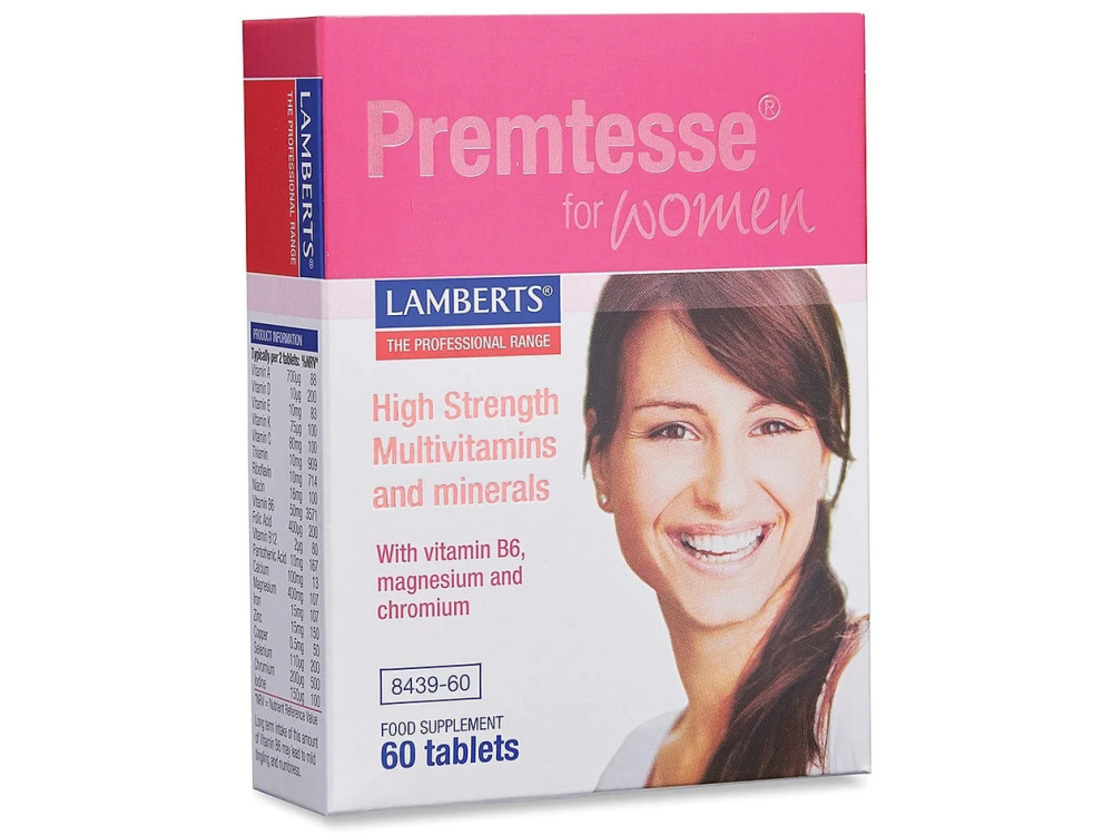 Lamberts Premtesse for Women, Για το Προεμμηνορυσιακό Σύνδρομο, με Μαγνήσιο, Βιταμίνη Β6 και Χρώμιο, 60tabs