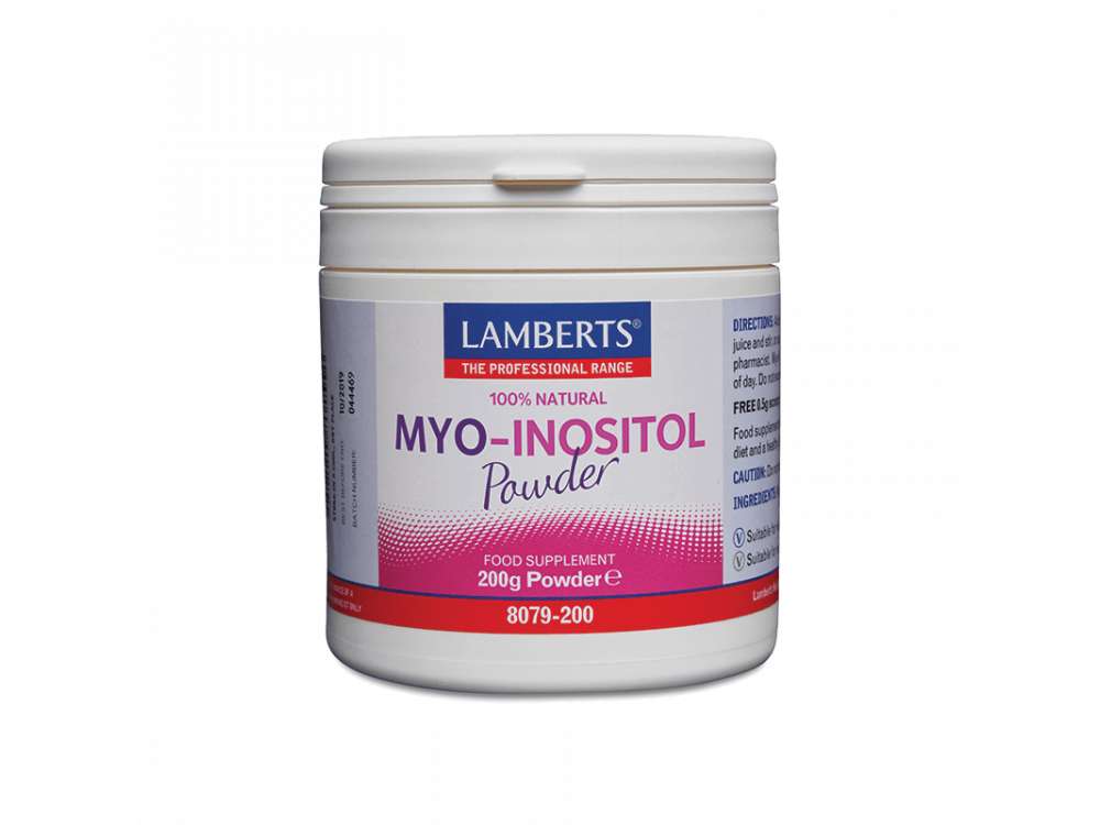 Lamberts Myo - Inositol Powder Συμπλήρωμα Μυοϊνοσιτόλης σε σκόνη, 200gr