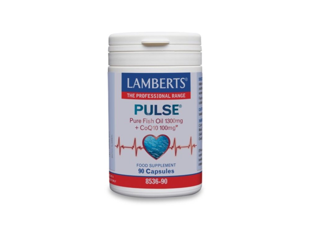 Lamberts Pulse Pure Fish Oil 1300mg & CoQ10 100mg, 90Caps