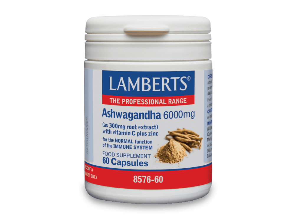 LAMBERTS Ashwagandha (Ασβαγκάντα) 600mg, 60 caps
