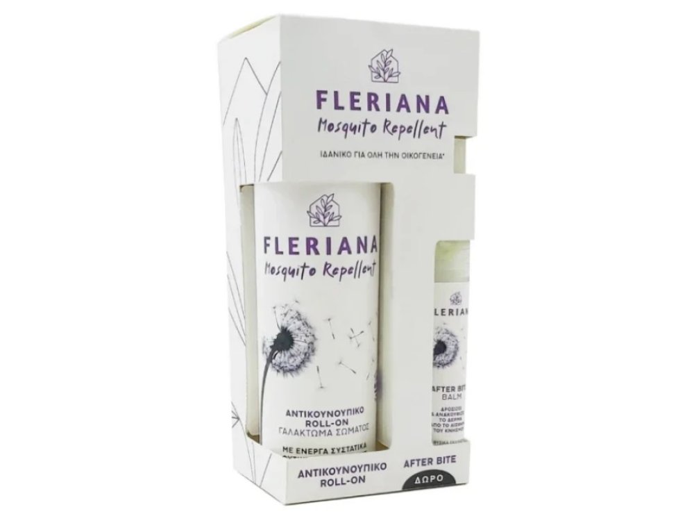 Power Health Fleriana Promo Mosquito Repellent Roll-On Αντικουνουπικό, 100ml & Δώρο After Bite Balm, 7ml, 1σετ