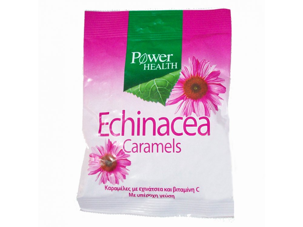 Power Health Caramels Echinacea Καραμέλες Εχινάτσεα & Βιταμίνη C για Ενίσχυση του Ανοσοποιητικού Συστήματος - Ιδανικές για Περιόδους Κρυολογήματος & Ιώσεων, 60gr