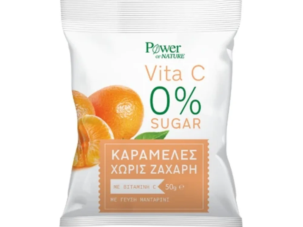 Power of Nature Vita C 0% Sugar Καραμέλες με Βιταμίνη C, 50g