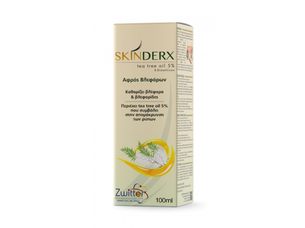 Zwitter Skinderx Eyelid Cleansing Foam 100ml - Αφρός Με Ήπια Καθαριστική Δράση Για Αφαίρεση Οφθαλμικών Εκκρίσε