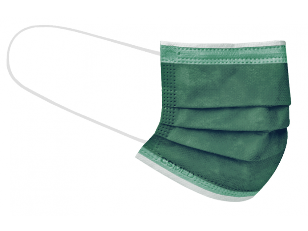 CSMED Χειρουργική Μάσκα Χρώμα Forest Green (Πράσινο του Δάσους), Τύπου IΙ ΕΛΟΤ EN 14683+AC, 1τμχ