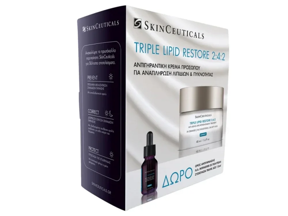 SkinCeuticals Promo Pack Triple Lipid Restore 2:4:2 Αντιγηραντική Κρέμα Προσώπου, 48ml & Δώρο Ορός Αντιγήρανσης H.A Intensifier Serum, 15ml