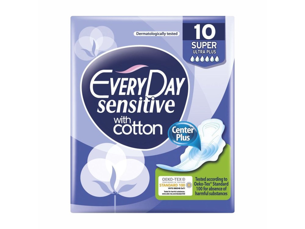 EVERYDAY, Σερβιέτες Sensitive Super Ultra Plus, 10τμχ