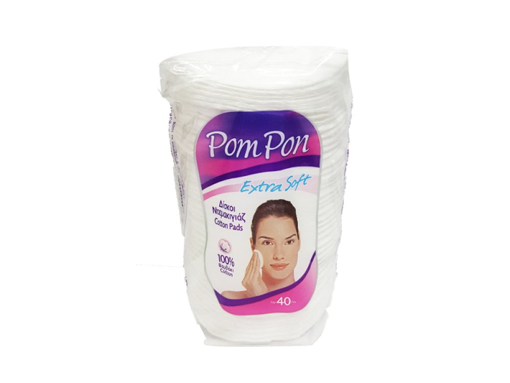 Pom Pon Extra Soft, Δίσκοι Ντεμακιγιάζ Μεγάλοι, 40τμχ