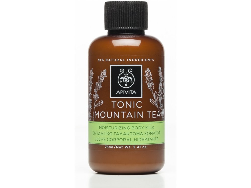 Apivita Tonic Mountain Tea Ενυδατική Lotion Σώματος με Άρωμα Πράσινο Τσάι 75ml