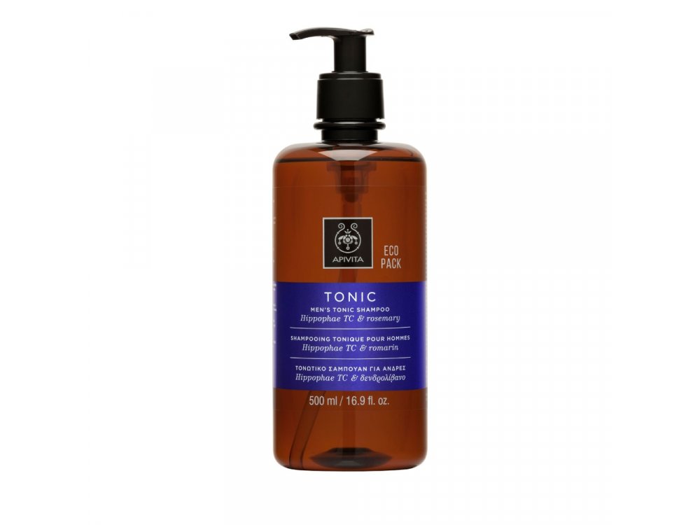 APIVITA Men's Tonic Shampoo Τονωτικό Σαμπουάν Κατά της Τριχόπτωσης για Άνδρες με Ιπποφαές & Δενδρολίβανο 500ml