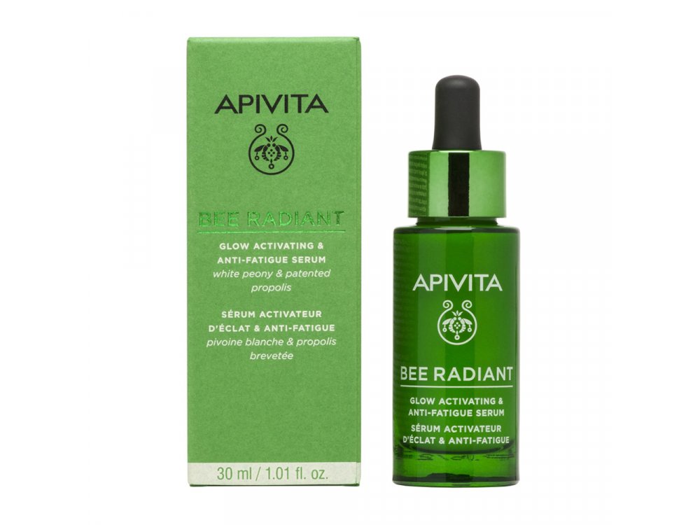 Apivita Bee Radiant Glow Activating & Anti-Fatique Serum White Peony & Patented Propolis, 30ml