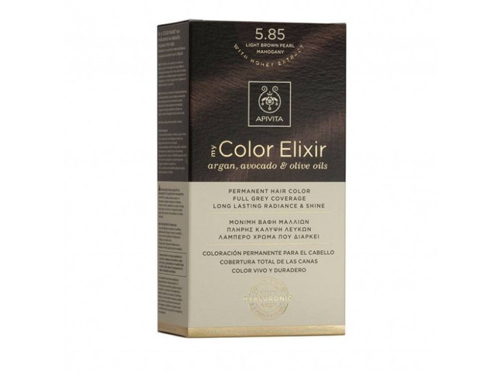 Apivita My Color Elixir Βαφή Μαλλιών, 5.85 (Καστανό Ανοιχτό Περλέ Μαονί)