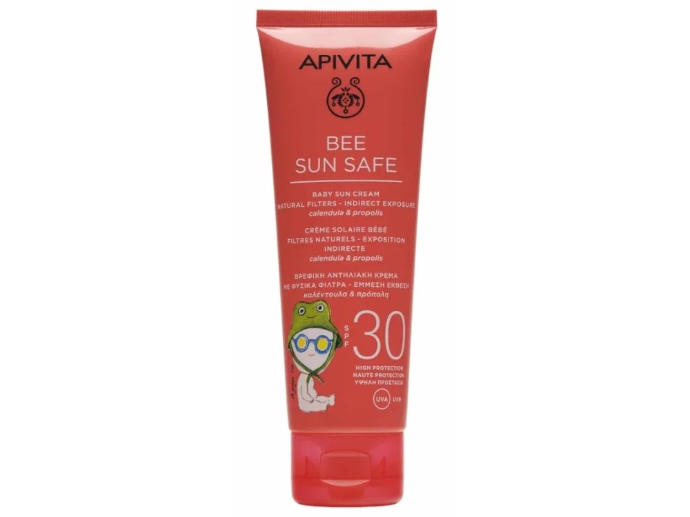 Apivita Bee Sun Safe Baby Sun Cream SPF30 Βρεφική Αντηλιακή Κρέμα με Καλέντουλα & Πρόπολη, 100ml