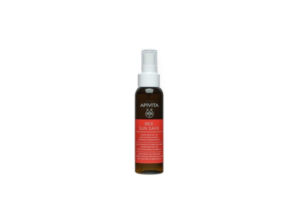 Apivita Bee Sun Safe Hydra Protection Sun Filters Hair Oil Αντηλιακό Λάδι Μαλλιών για Προστασία με Ηλίανθο & Λάδι Αβυσσινίας, 100ml