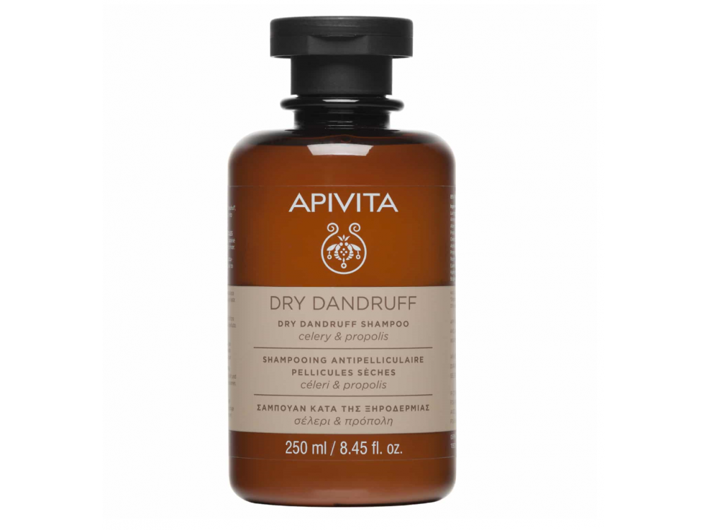 Apivita Dry Dundruff Shampoo Celery & Propolis, Σαμπουάν Κατά της Ξηροδερμίας Σέλερι & Πρόπολη, 250ml