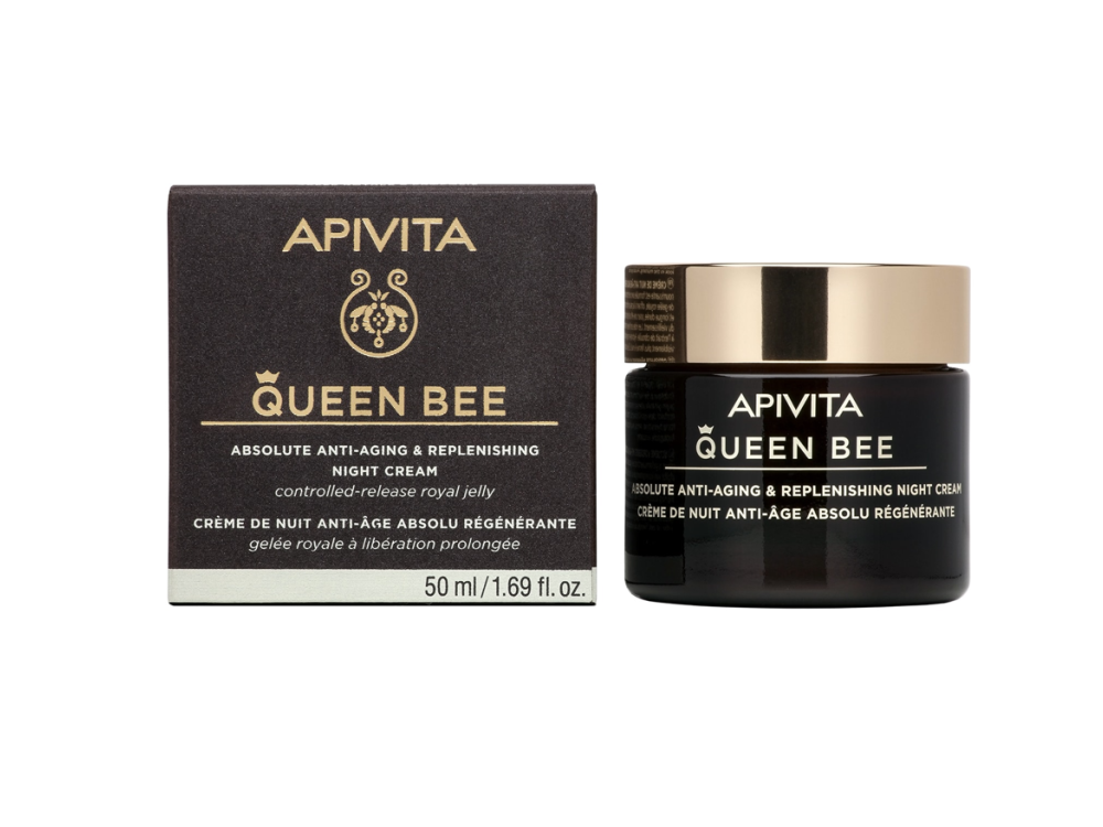 Apivita Queen Bee Κρέμα Νυχτάς Απόλυτης Αντιγήρανσης με Βασιλικό Πολτό Ελεγχόμενης Αποδέσμευσης 50ml