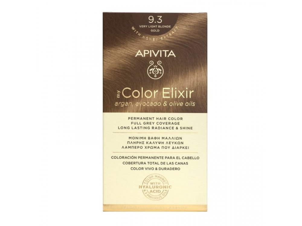 Apivita My Color Elixir Βαφή Μαλλιών, 9.3 (Ξανθό Πολύ Ανοιχτό Χρυσό)