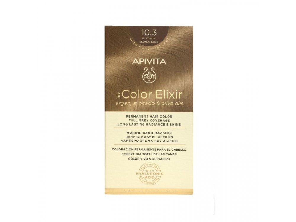 Apivita My Color Elixir Βαφή Μαλλιών, 10.3 (Κατάξανθο Χρυσό)