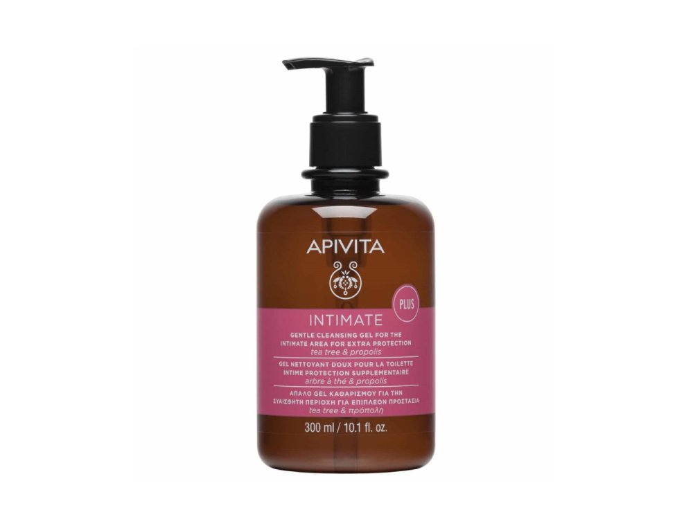 Apivita Intimate Plus Smart Pack Gentle Cleansing Gel Απαλό Gel Καθαρισμού για την Ευαίσθητη Περιοχή για Επιπλέον Προστασία, 300ml