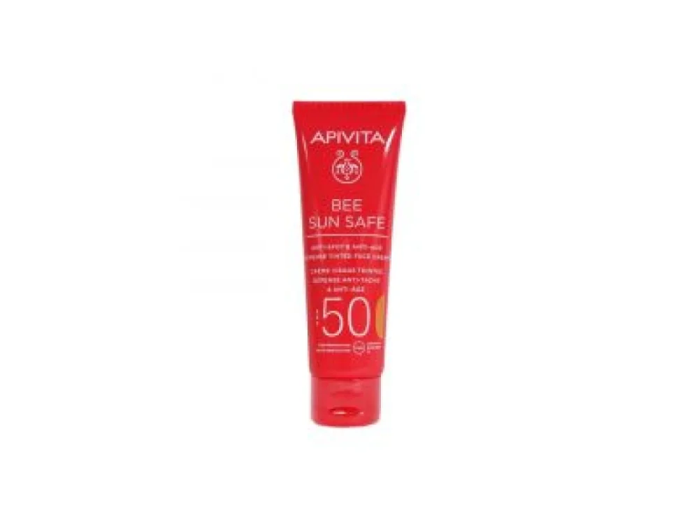 Apivita Bee Sun Safe Κρέμα Προσώπου Κατά των Πανάδων & των Ρυτίδων με Χρώμα Golden SPF50, 50ml