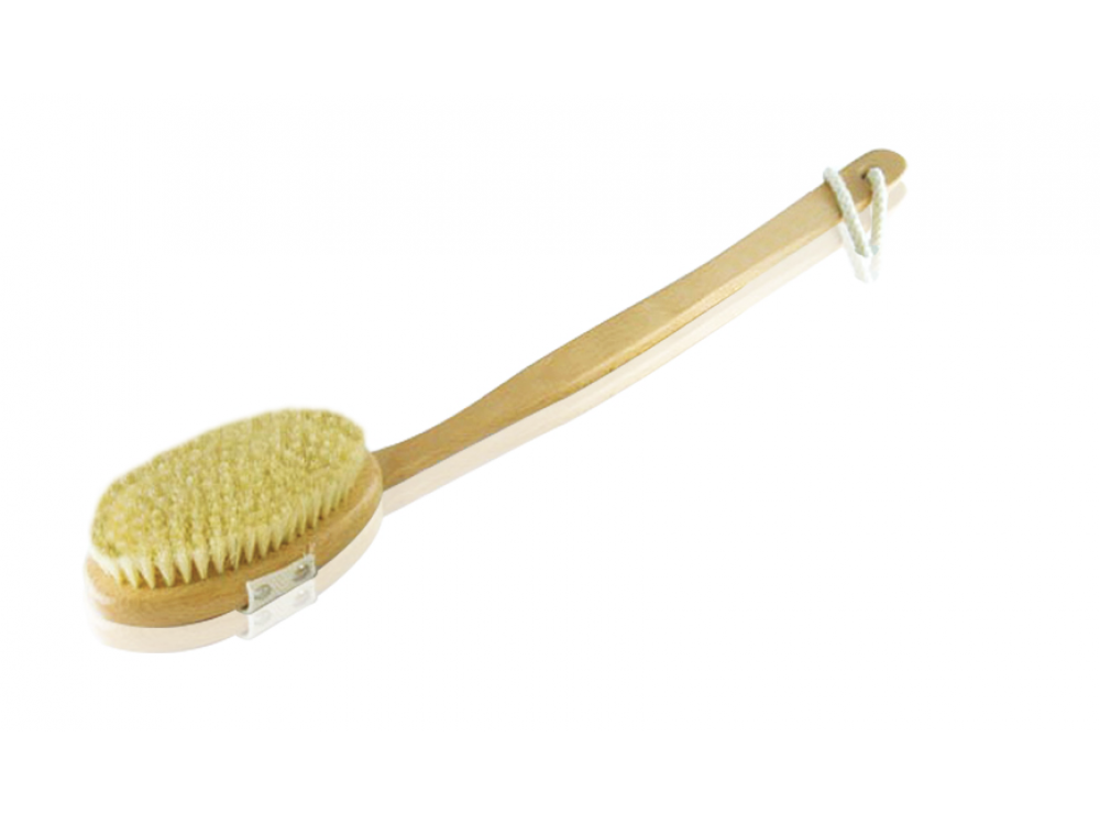Beauty Spring Ξύλινη Βούρτσα Πλάτης με λαβή για το Μπάνιο, 1τμχ