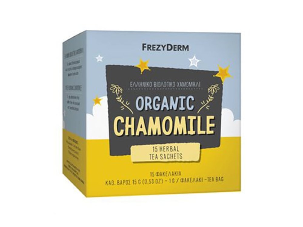 Frezyderm Organic Chamomile Tea Ρόφημα από Ελληνικό Βιολογικό Χαμομήλι σε Φακελάκια, 15x1gr