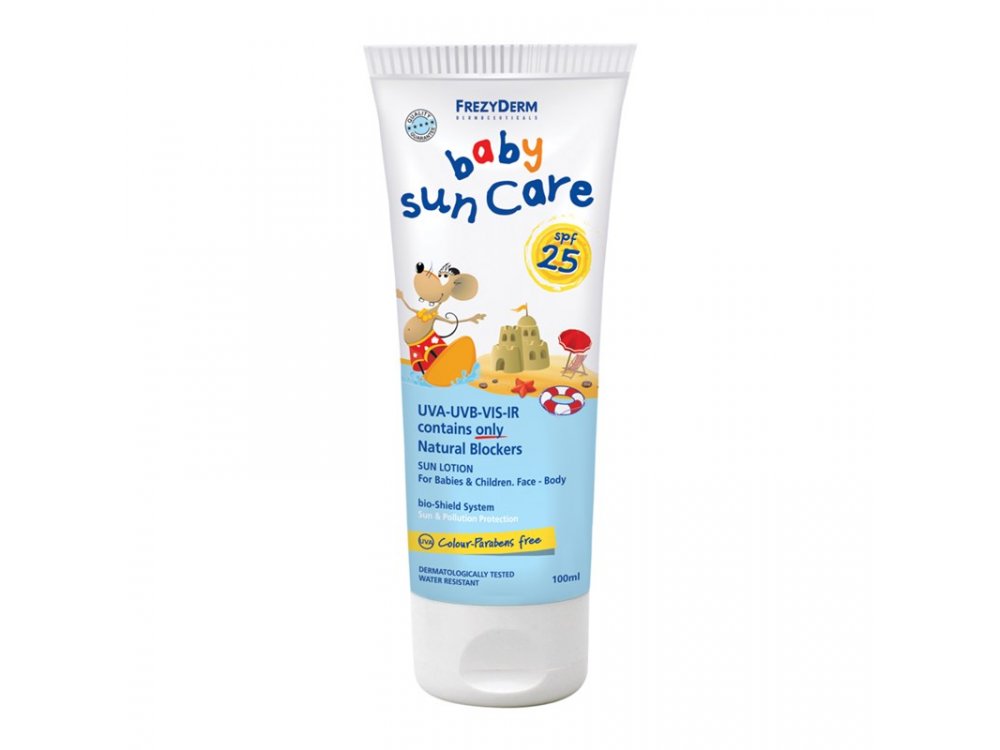 Frezyderm Baby Sun Care SPF25, Αντηλιακό Γαλάκτωμα για Βρέφη&Παιδιά Πρόσωπο/Σώμα 100ml