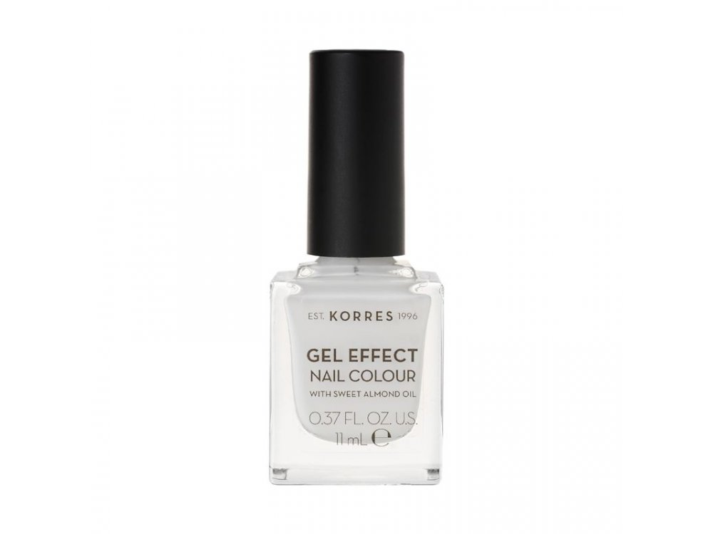 Korres Gel Effect Nail Colour With Sweet Almond Oil No.01 Blanc White 11ml