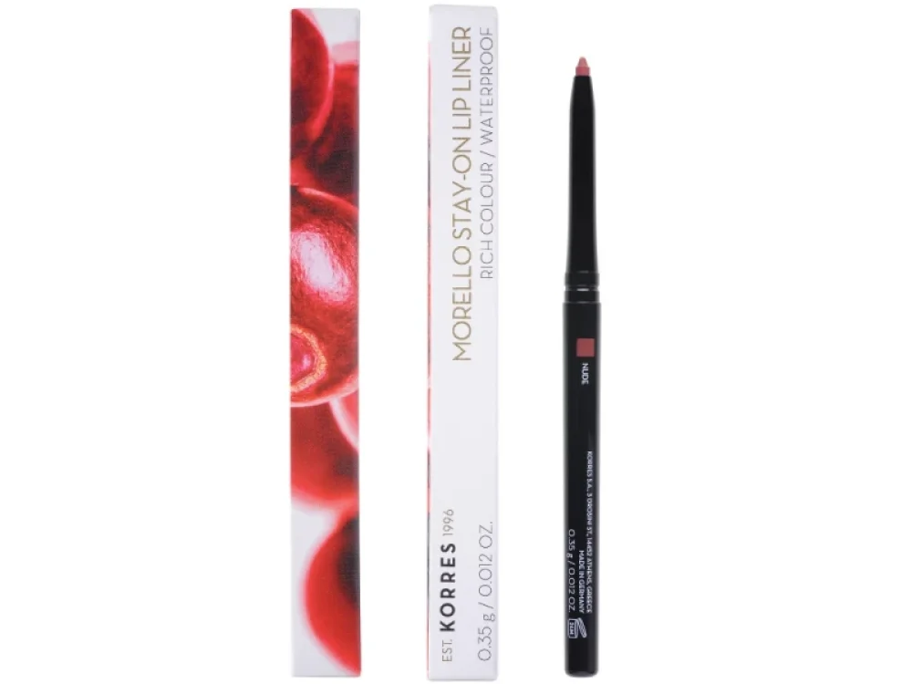 Korres Morello Stay-On Lip Liner 01 Nude Αδιάβροχο μηχανικό μολύβι χειλιών, 0.35g