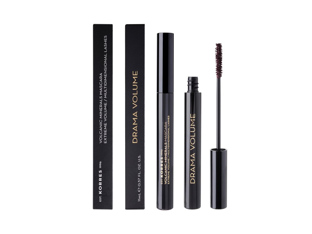 Korres Volcanic Minerals Drama Volume Μάσκαρα για Μέγιστο Όγκο 02 Plum Brown, 1τμχ
