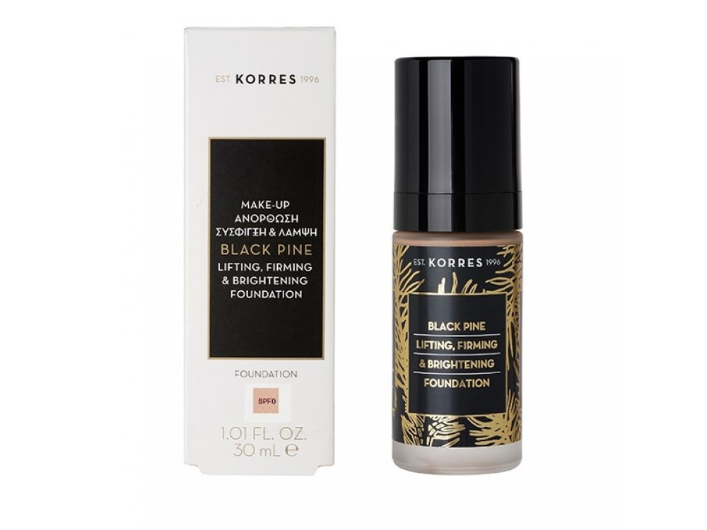 KORRES ΜΑΥΡΗ ΠΕΥΚΗ FOUNDATION SHADE.00.30ML -  ΓΙΑ ΑΝΟΙΧΤΗ ΕΠΙΔΕΡΜΙΔΑ