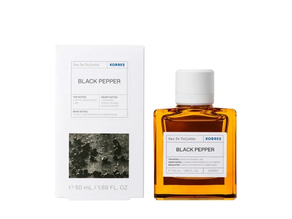 Korres Eau De Toilette Black Pepper Ανδρικό Άρωμα Μαύρο Πιπέρι, 50ml