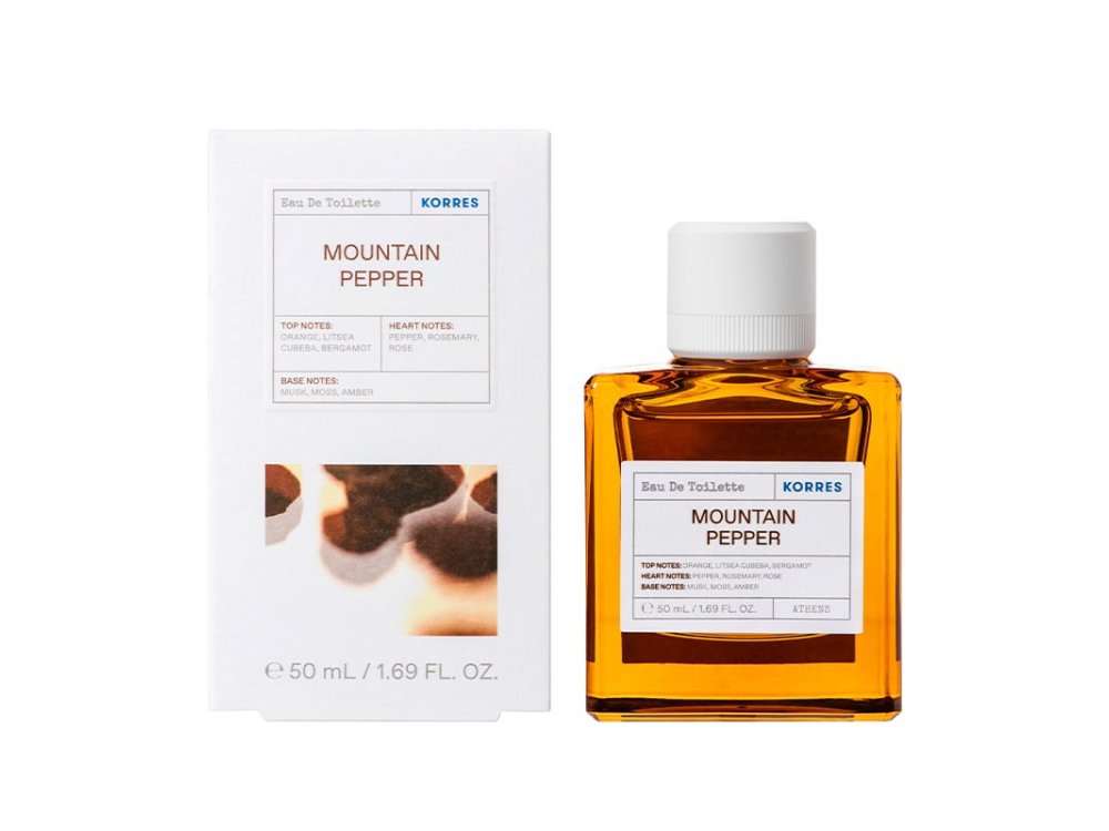 Korres Mountain Pepper Eau De Toilette Ανδρικό Άρωμα, 50ml