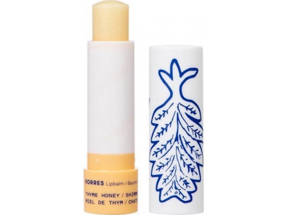 Korres Lip Balm Thyme Honey Shimmery Ενυδατική Φροντίδα για τα Χείλη με Μέλι για Έξτρα Λάμψη, 4,5g