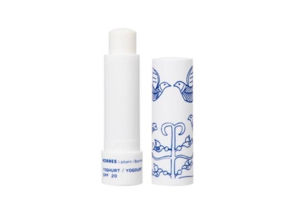 Korres Lip Balm Yoghurt SPF20 Ενυδατική Φροντίδα για τα Χείλη Γιαούρτι με Αντιηλιακή Προστασία, 4.5g