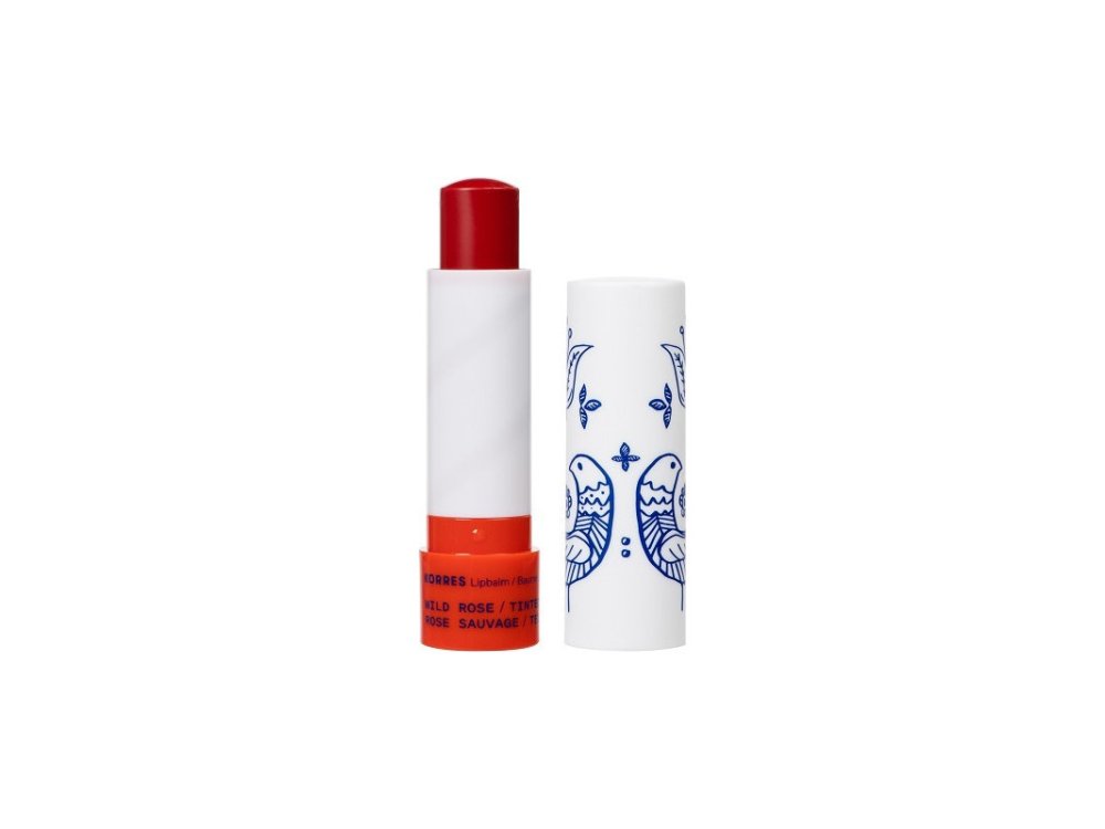 Korres Lip Balm Wild Rose Tinted Ενυδατική Φροντίδα για Χείλη με Άγριο Τριαντάφυλλο με Χρώμα, 4,5g
