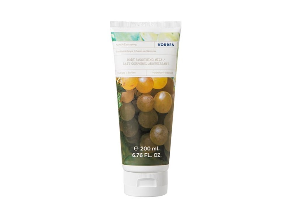 Korres Santorini Grape Body Smoothing Milk, Γαλάκτωμα Σώματος Αμπέλι Σαντορίνης, 200ml
