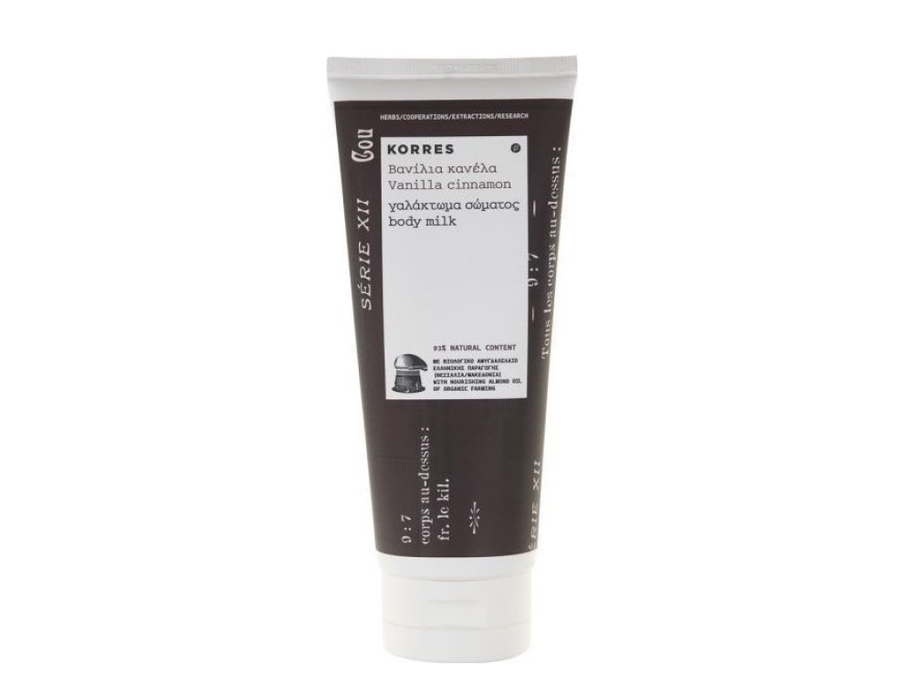 Korres Body Smoothing Milk Vanilla Cinnamon, Ενυδατικό Γαλάκτωμα Σώματος Βανίλια - Κανέλα, 200ml