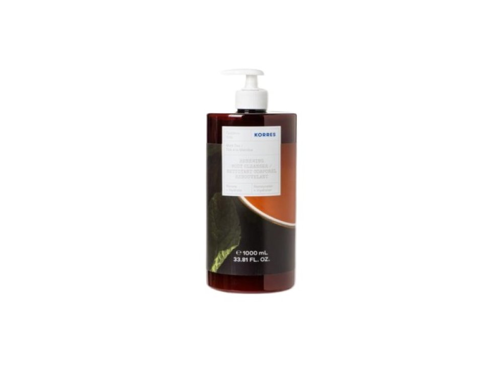 Korres Renewing Body Cleanser Mint Tea Αφρόλουτρο Πράσινο Τσάι, 1000ml