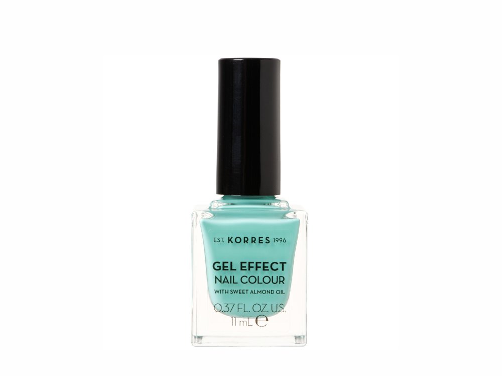 Korres Gel Effect Nail Colour Aquatic Turquooise 98, Βερνίκι Νυχιών Απόλυτης Λάμψης & Διάρκειας, με Αμυγδαλέλαιο, 11ml