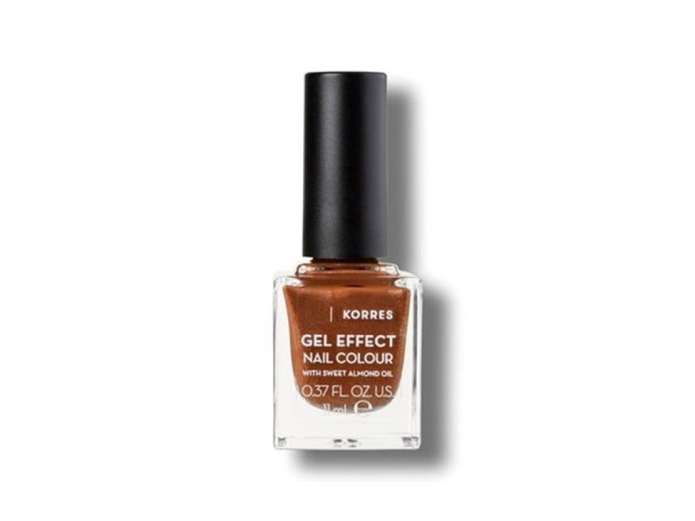 Korres Gel Effect Nail Colour Bερνίκι Νυχιών με Υφή Gel Aegean Bronze 66, 11ml