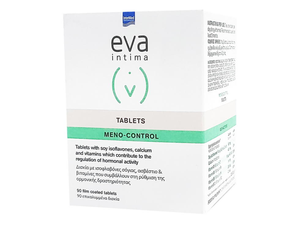 Intermed Eva Intima Tablets Meno-Control, Συμπλήρωμα Διατροφής για την Περιεμμηνόπαυση, 90tabs