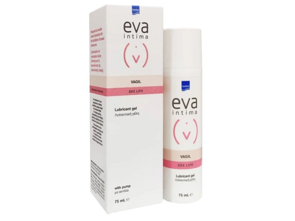 Intermed Eva Vagil, Προσωπικό Λιπαντικό για τη Διευκόλυνση της Σεξουαλικής Επαφής, με Αντλία, 75ml