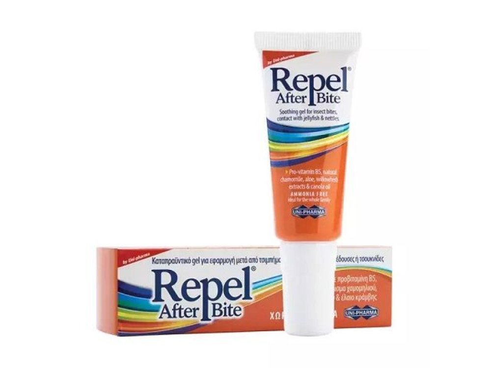 Unipharma Repel After Bite Καταπραϋντικό Τζελ για Ανακούφιση από τα Τσιμπήματα Χωρίς Αμμωνία, 20ml