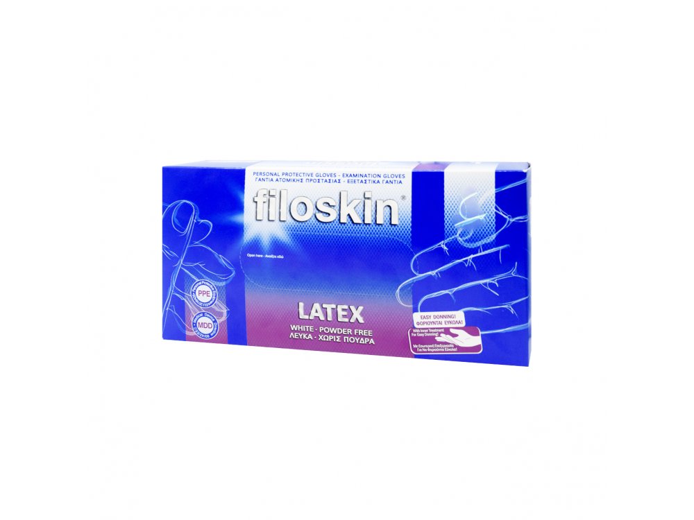FILOSKIN ΓΑΝΤΙΑ LATEX XΩΡΙΣ ΠΟΥΔΡΑ LARGE 100ΤΕΜ