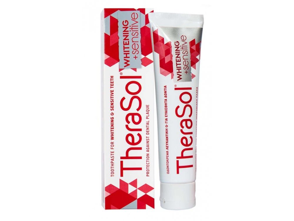 TheraSol Toothpaste Whitening + Sensitive Οδοντόκρεμα Λευκαντική για Ευαίσθητα Δόντια, 75ml