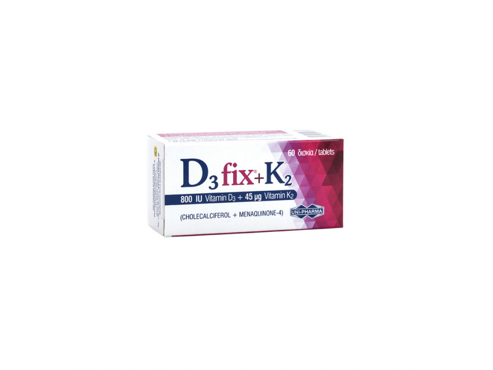 Uni-Pharma D3 Fix 800iu + K2 45mg, 60tabs