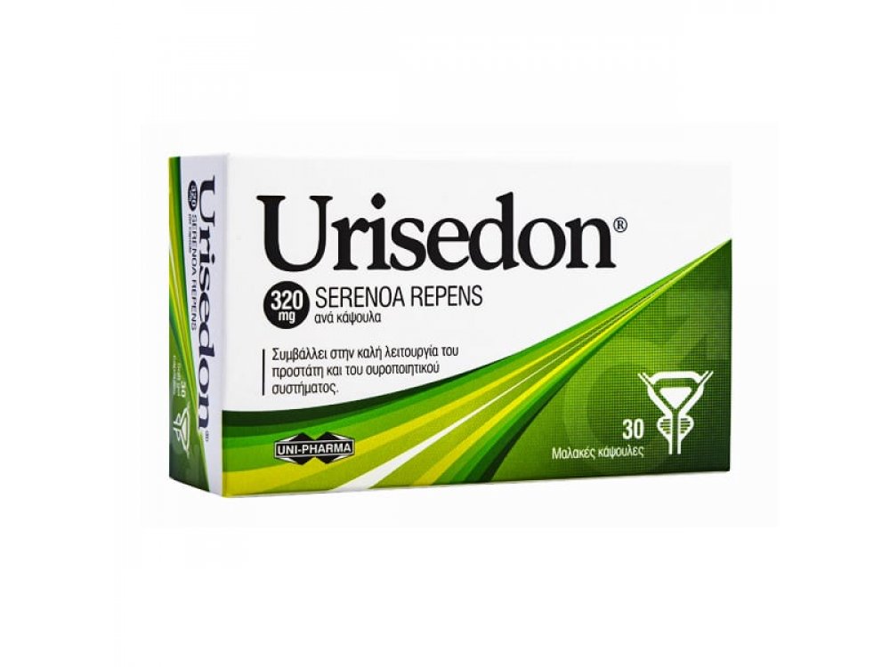 UNIPHARMA Urisedon 320mg, Για την Καλή Λειτουργία του Προστάτη & του Ουροποιητικού Συστήματος, 30caps
