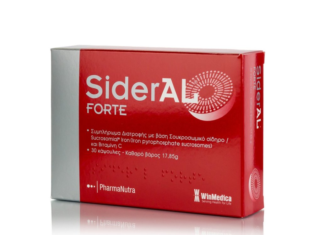 WinMedica SiderAL Forte, Συμπλήρωμα Διατροφής με Σίδηρο & Bιταμίνη C, 30caps